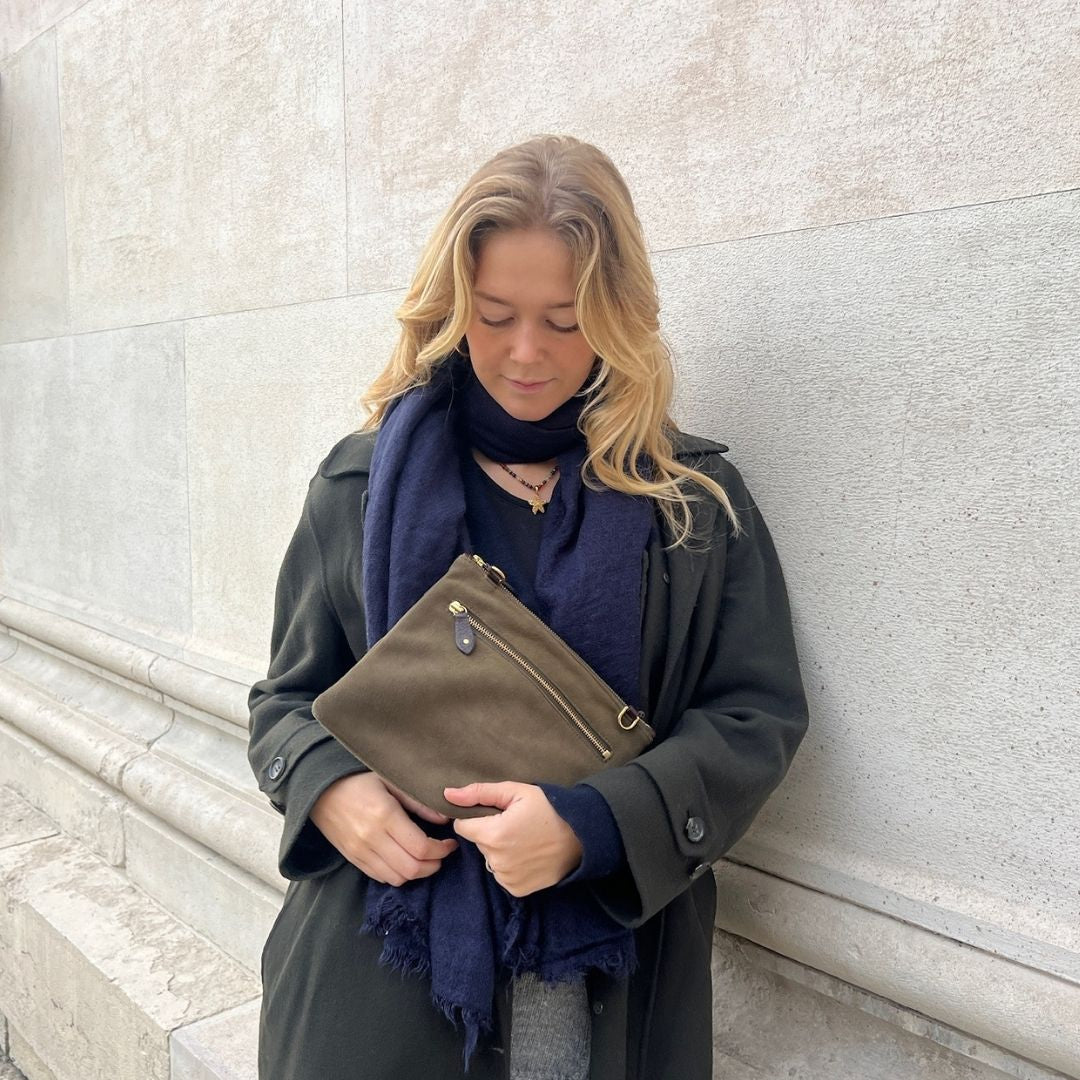 "Blanche" Hirschleder-Clutch