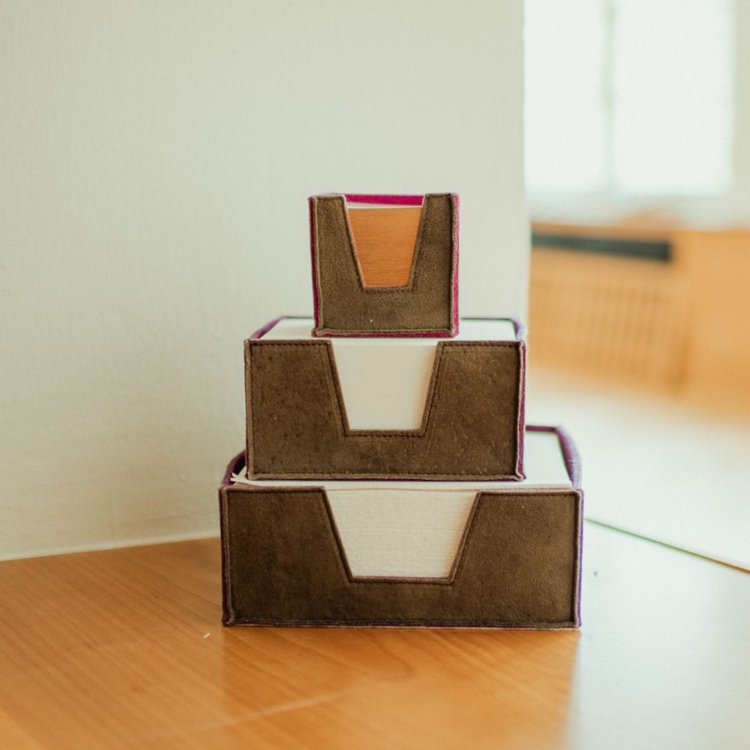 Zettelcube "Leo S" mit GMUND Papierblock - Grösse S