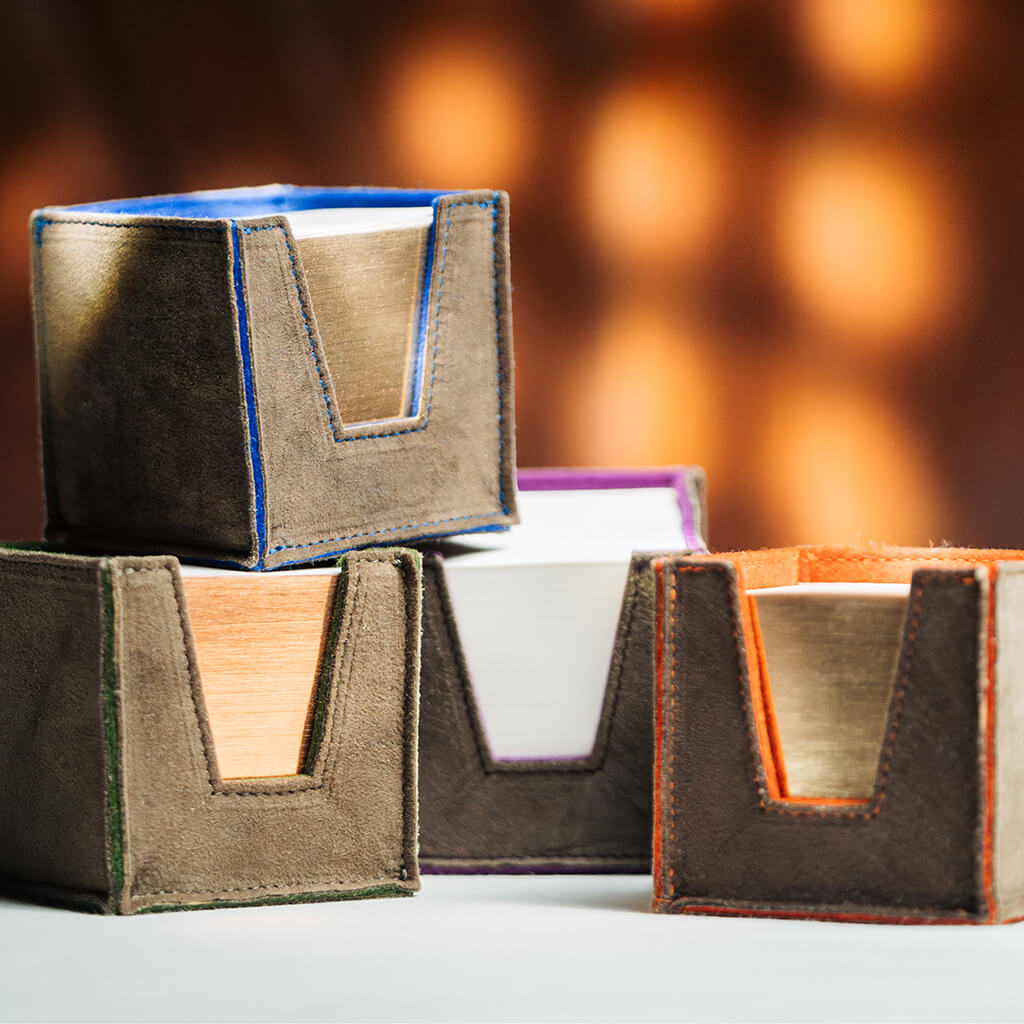 "Leo S" Zettelcube mit GMUND Papierblock - Grösse S