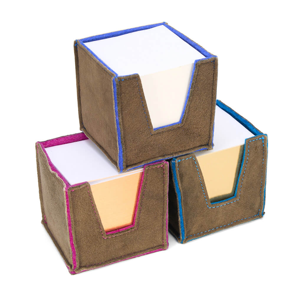 "Leo S" Zettelcube mit GMUND Papierblock - Grösse S