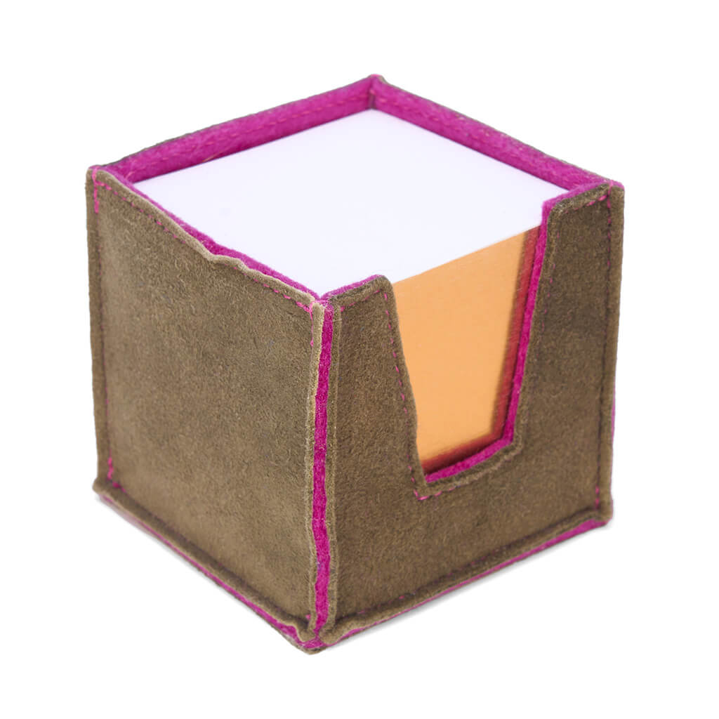 "Leo S" Zettelcube mit GMUND Papierblock - Grösse S
