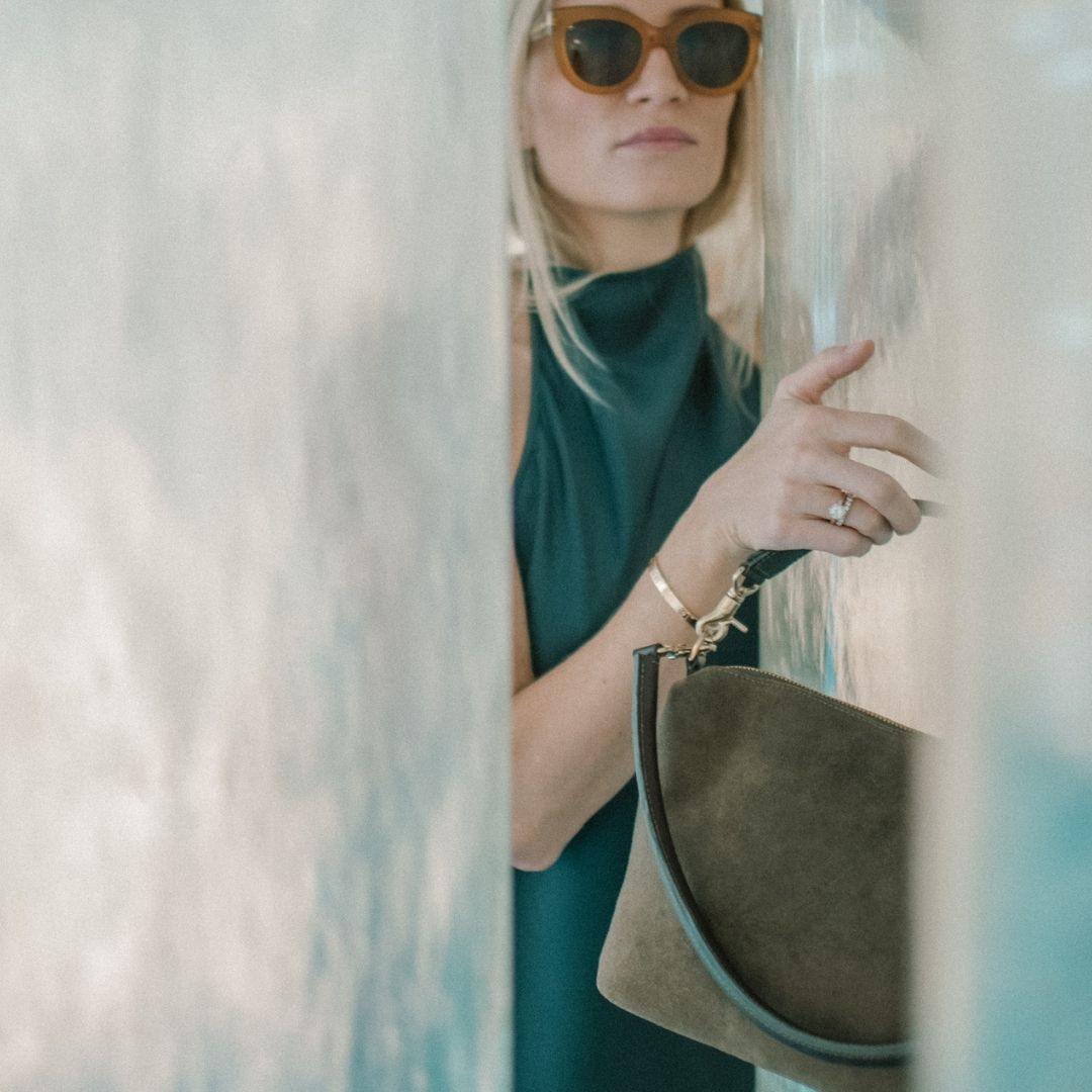 Kleine Handtasche "Mabillon" aus Hirschleder